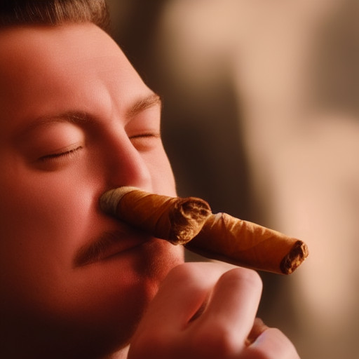 ai generated image of a fellow enjoying a cigar