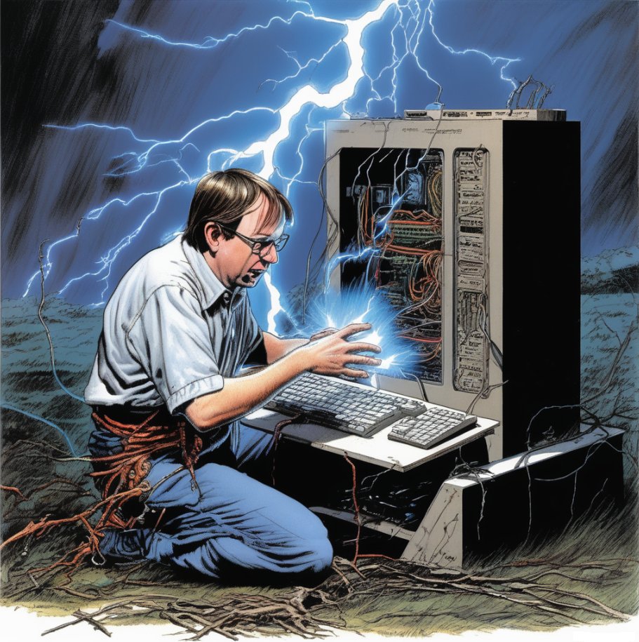 under the influence of li'nux, torvalds attempts to bring a computer to life