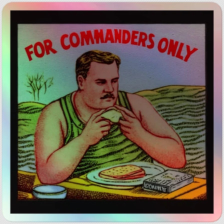 For Commanders Only holo sticker